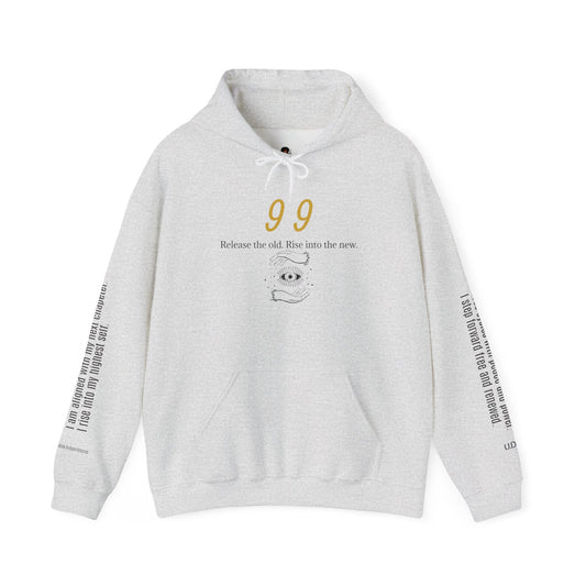 99 Let Go & Rise Hoodie ✨ Your New Chapter Starts Now ✨ | Wearable Intention Sweatshirt | Spiritual Affirmation Hoodie