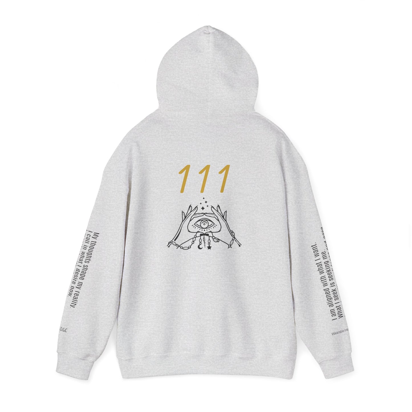 111 Your Thoughts Create Your Reality Hoodie ✨ Manifest Your Life | Wearable Intention Sweatshirt | Spiritual Affirmation Hoodie