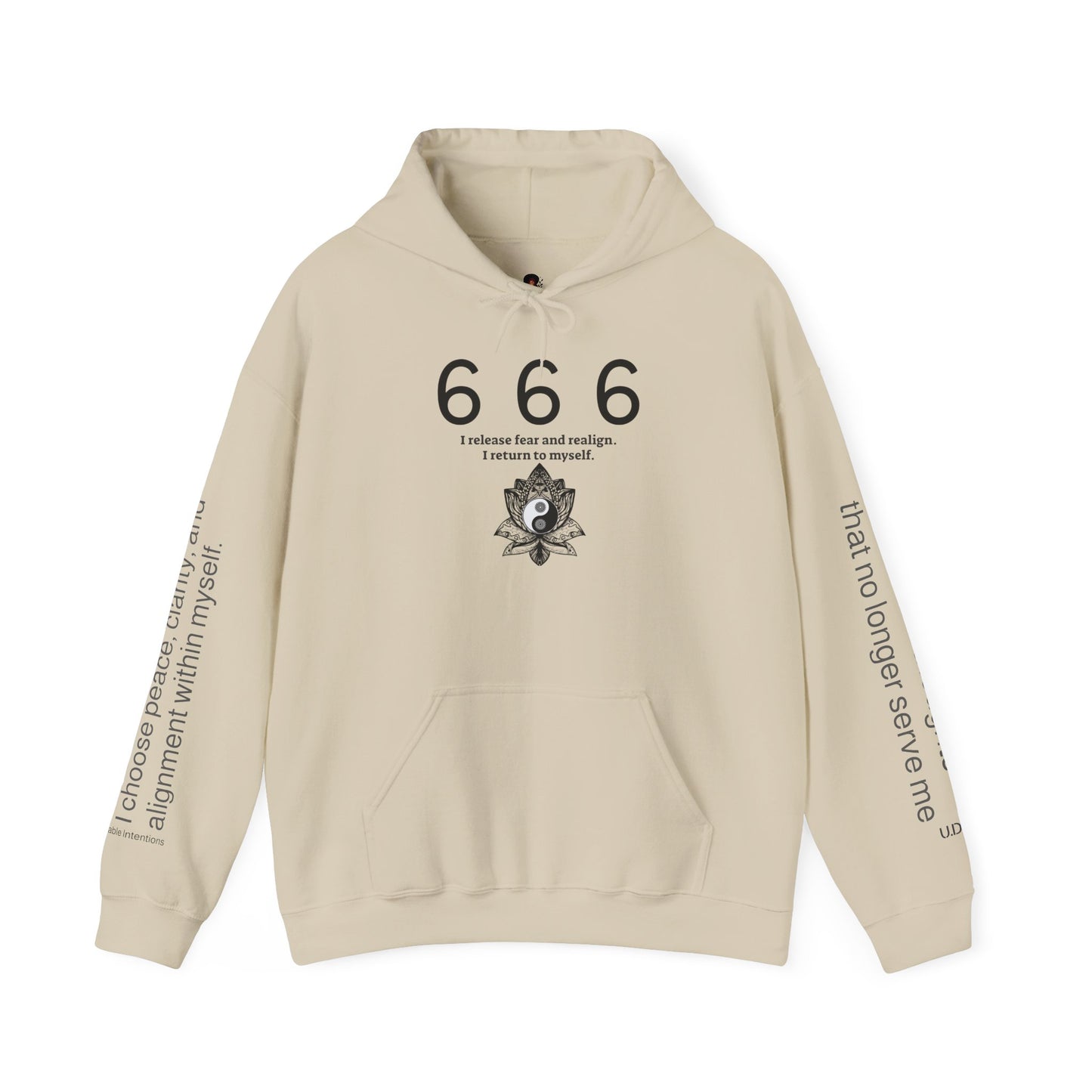 666 - Realignment & Inner Peace ✨ | Wearable Intention Sweatshirt | Spiritual Affirmation Hoodie