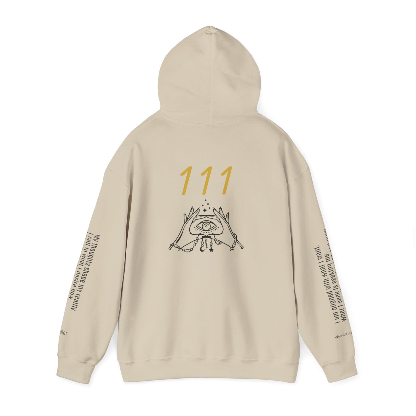 111 Your Thoughts Create Your Reality Hoodie ✨ Manifest Your Life | Wearable Intention Sweatshirt | Spiritual Affirmation Hoodie