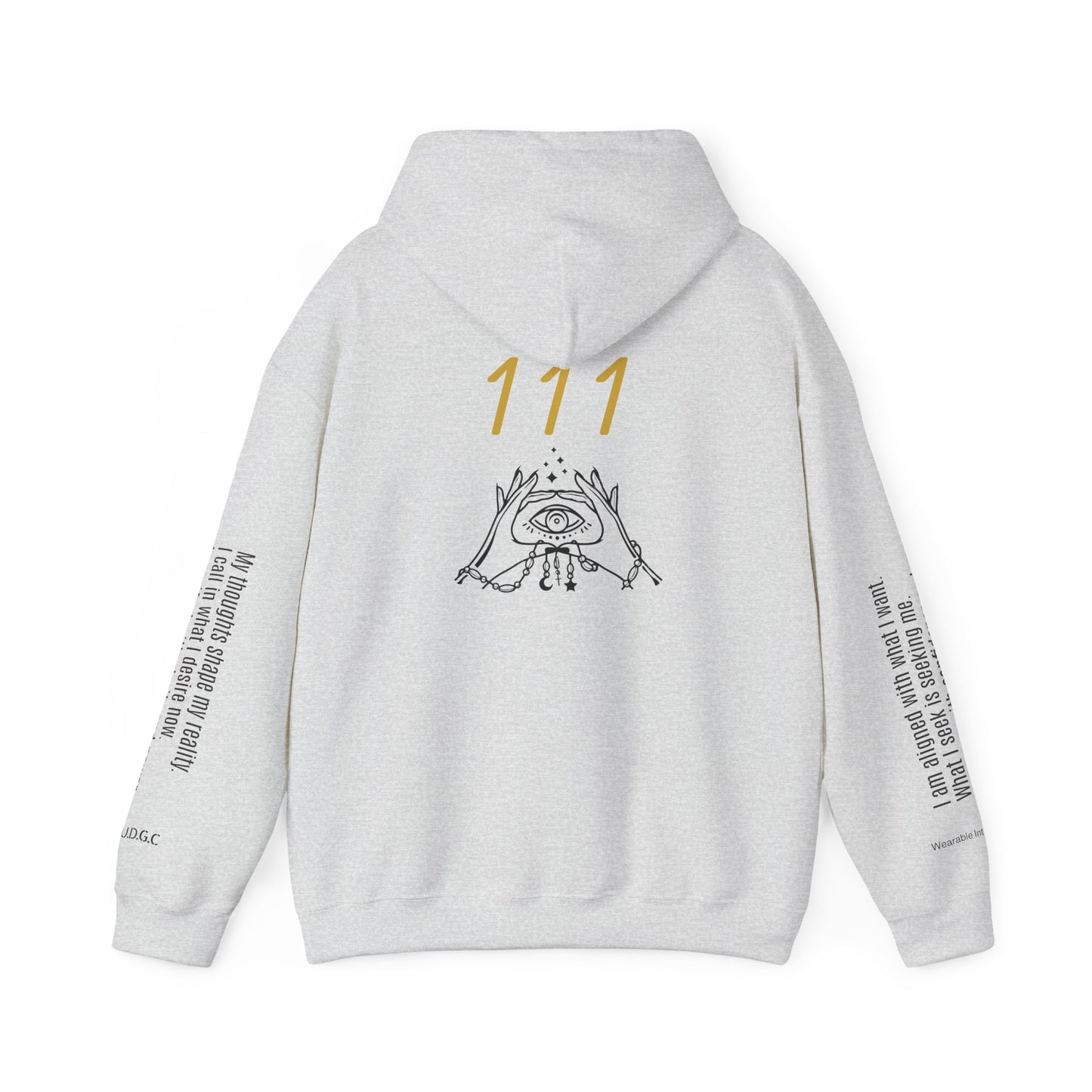 111 Your Thoughts Create Your Reality Hoodie ✨ Manifest Your Life | Wearable Intention Sweatshirt | Spiritual Affirmation Hoodie