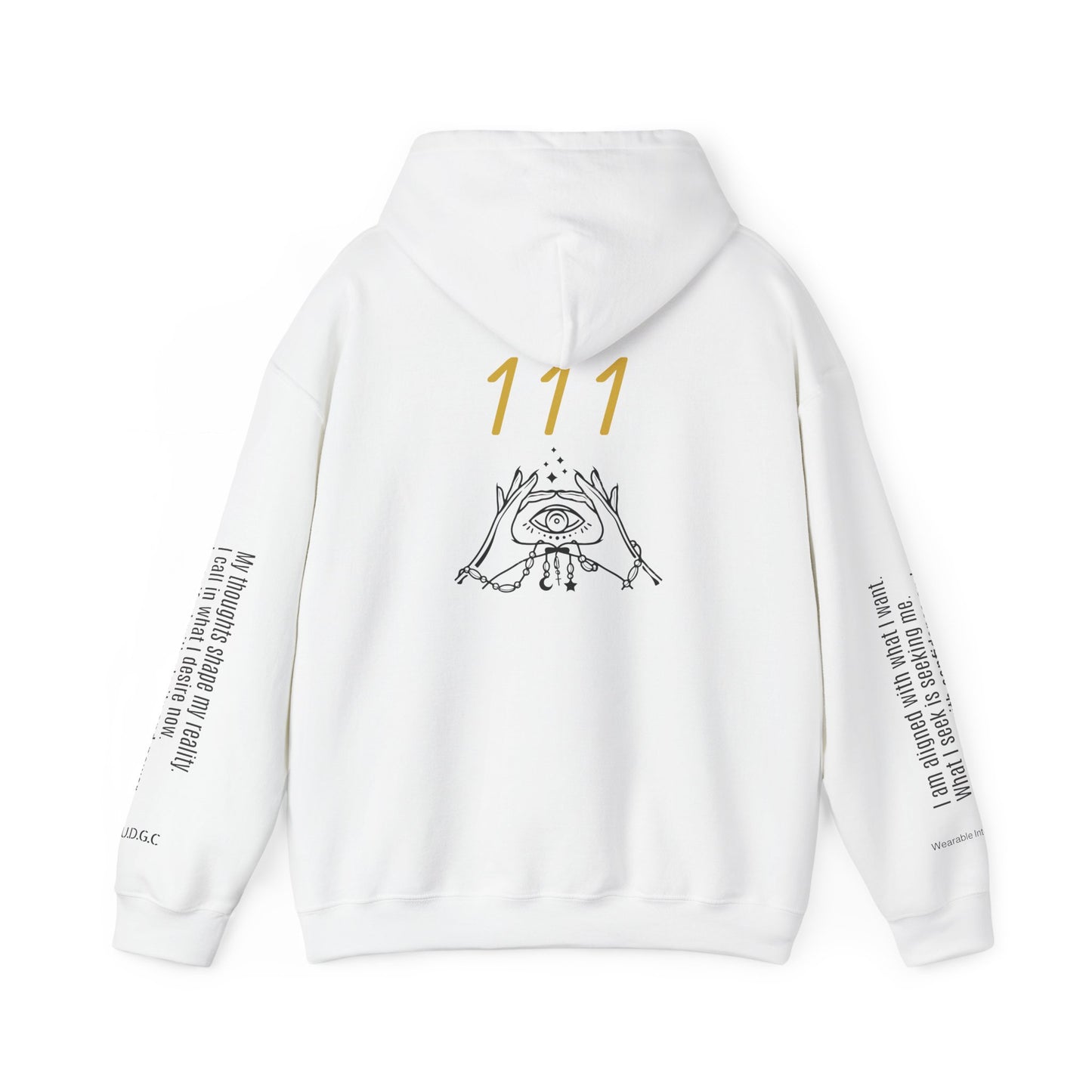 111 Your Thoughts Create Your Reality Hoodie ✨ Manifest Your Life | Wearable Intention Sweatshirt | Spiritual Affirmation Hoodie