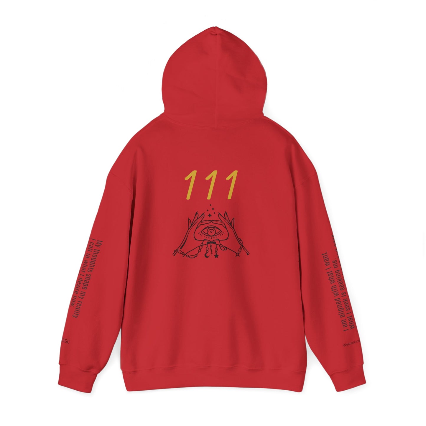 111 Your Thoughts Create Your Reality Hoodie ✨ Manifest Your Life | Wearable Intention Sweatshirt | Spiritual Affirmation Hoodie
