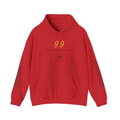 99 Let Go & Rise Hoodie ✨ Your New Chapter Starts Now ✨ | Wearable Intention Sweatshirt | Spiritual Affirmation Hoodie