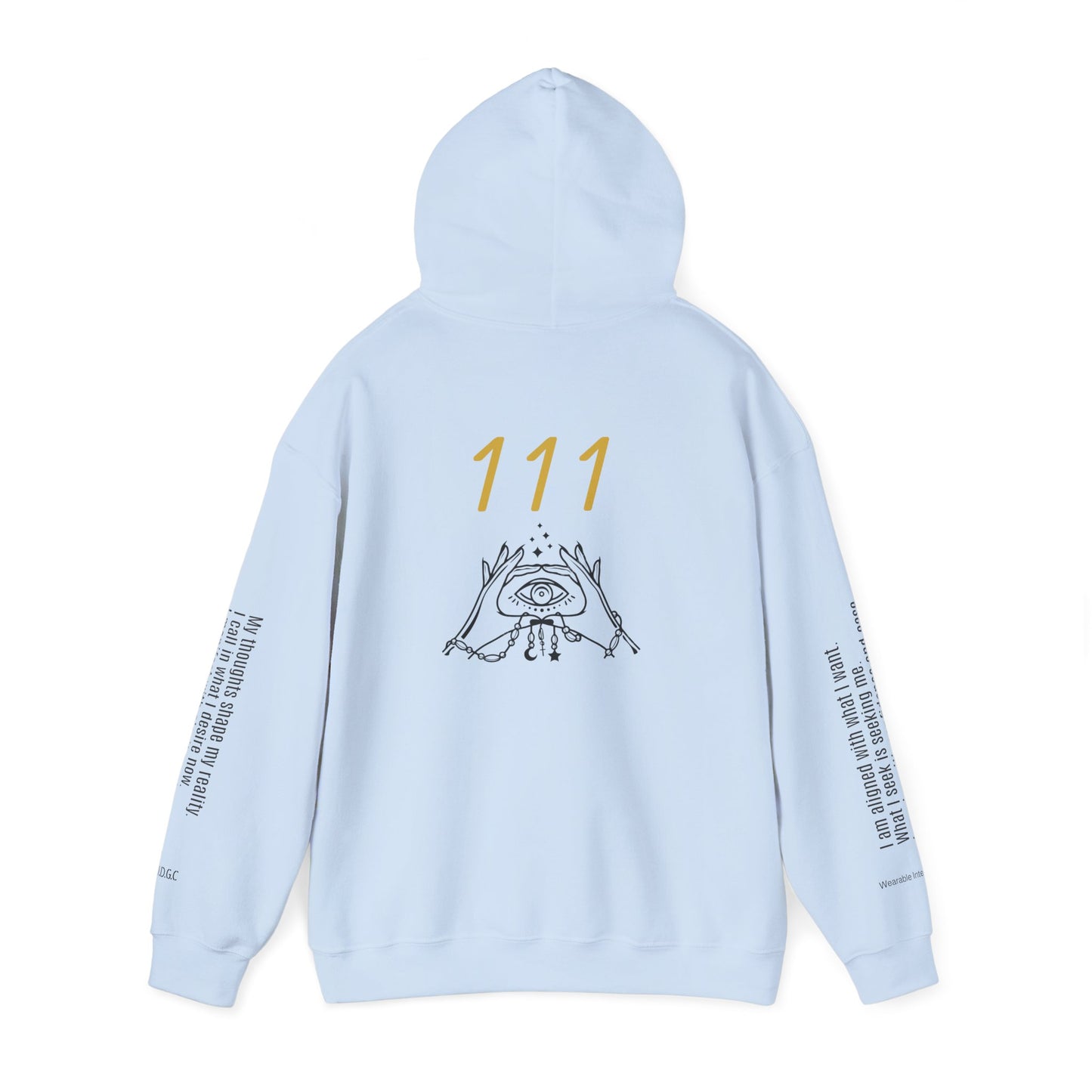 111 Your Thoughts Create Your Reality Hoodie ✨ Manifest Your Life | Wearable Intention Sweatshirt | Spiritual Affirmation Hoodie