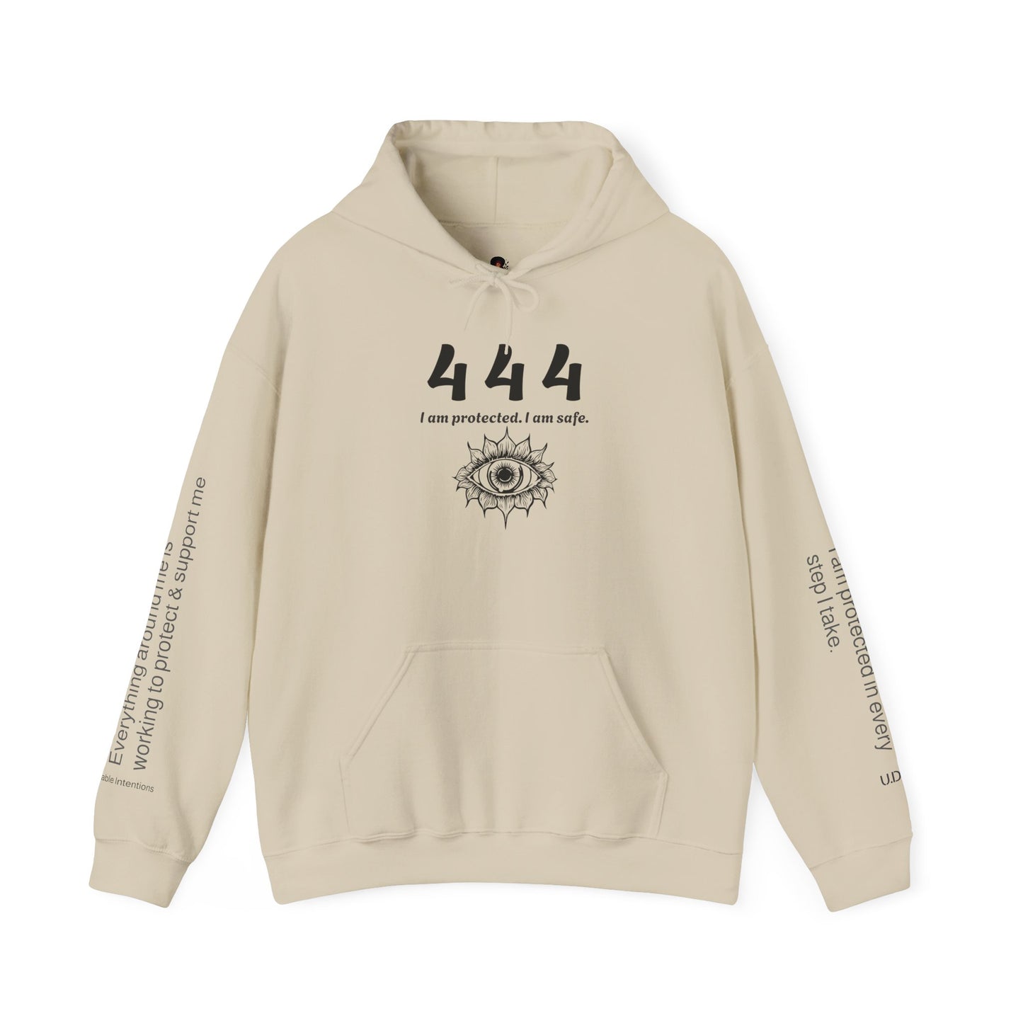444 Protection & Stability Affirmation Hoodie✨ | Wearable Intention Sweatshirt | Spiritual Affirmation Hoodie