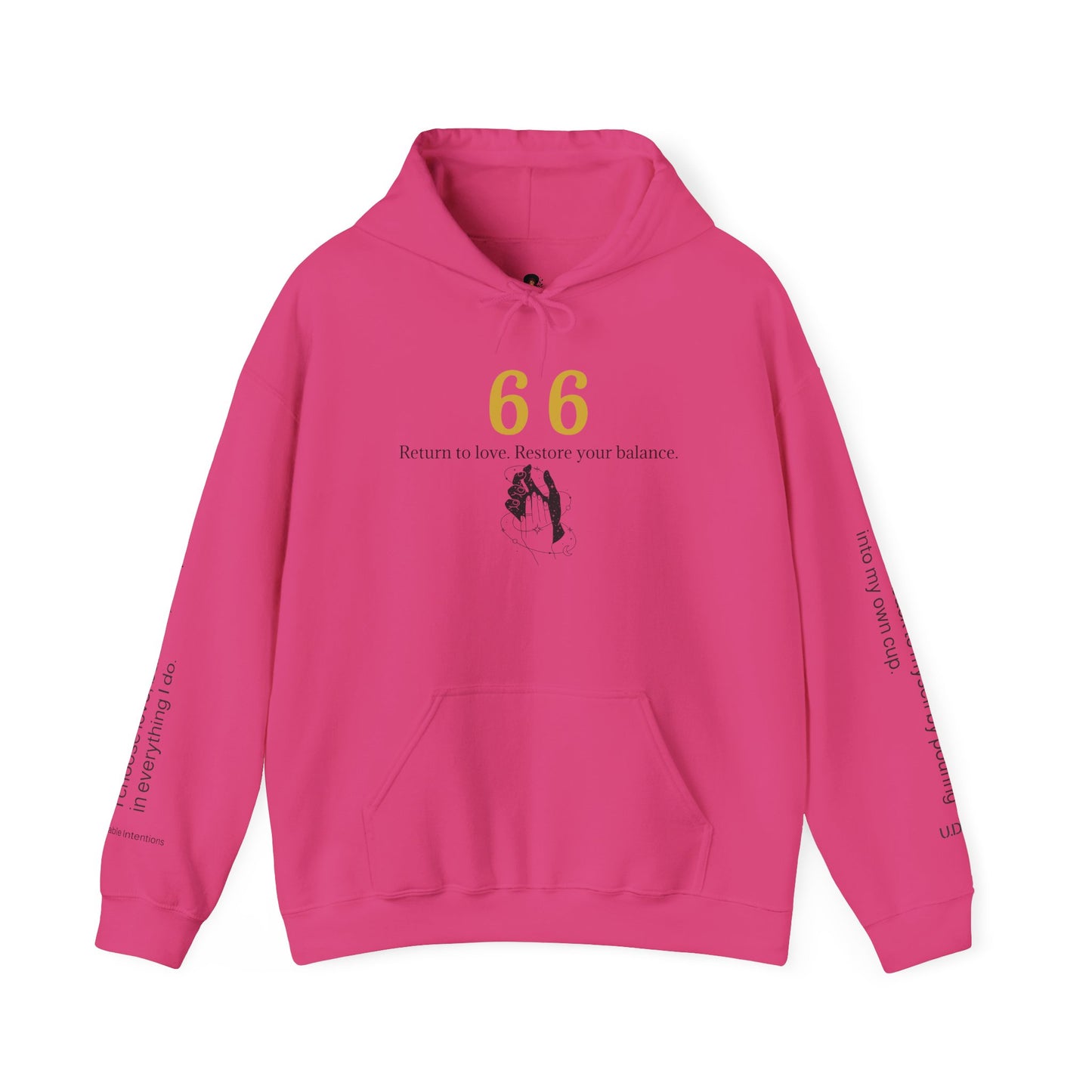 66 Choose Peace Hoodie 💗 Come Back To Yourself ✨ | Wearable Intention Sweatshirt | Spiritual Affirmation Hoodie