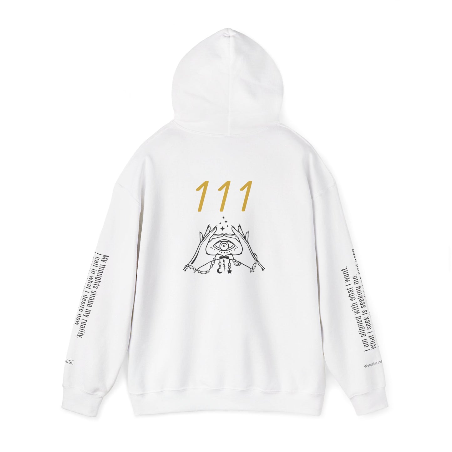 111 Your Thoughts Create Your Reality Hoodie ✨ Manifest Your Life | Wearable Intention Sweatshirt | Spiritual Affirmation Hoodie