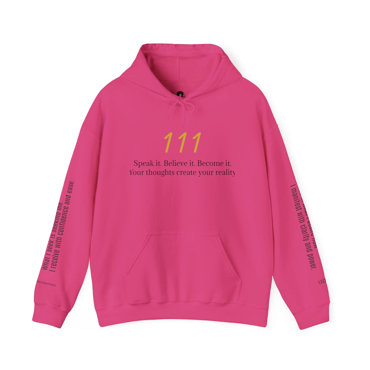 111 Your Thoughts Create Your Reality Hoodie ✨ Manifest Your Life | Wearable Intention Sweatshirt | Spiritual Affirmation Hoodie